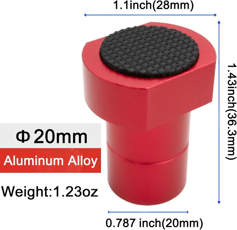 ViewReal 0.79inch(20mm) Red Aluminum Bench Dogs for Workbench Holes - Sturdy Woodworking Clamps Accessory with Quick Grip and Universal Fit (6 Pack) - Image 3